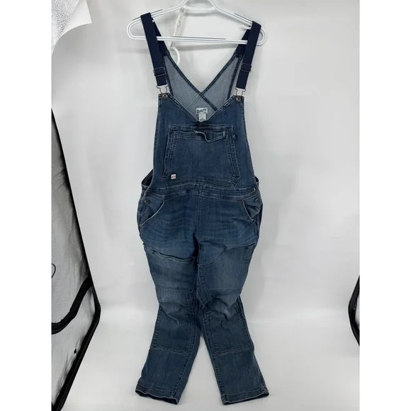 Duluth Trading Co. Denim Overalls Womens Size 18 Regular Blue Workwear - Picture 2 of 7